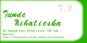 tunde mihalicska business card